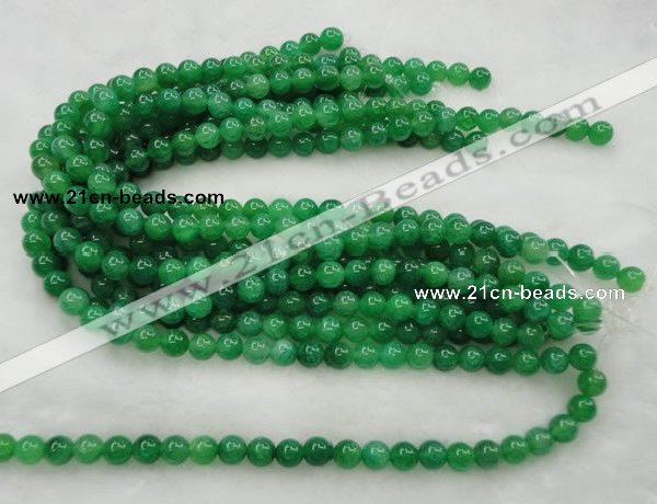 CAG420 15.5 inches 10mm round green agate beads Wholesale