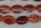 CAG4211 15.5 inches 8*12mm oval natural fire agate beads