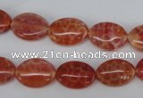 CAG4212 15.5 inches 10*14mm oval natural fire agate beads