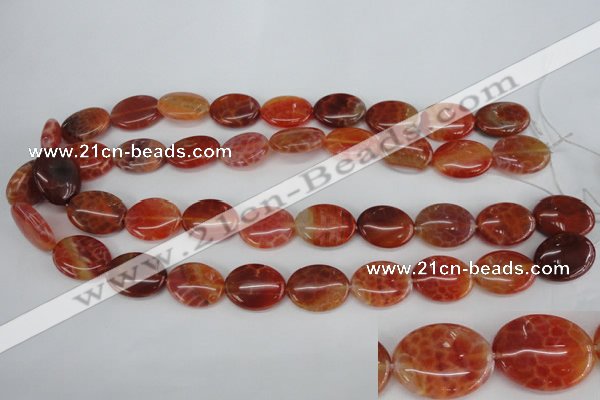 CAG4215 15.5 inches 15*20mm oval natural fire agate beads