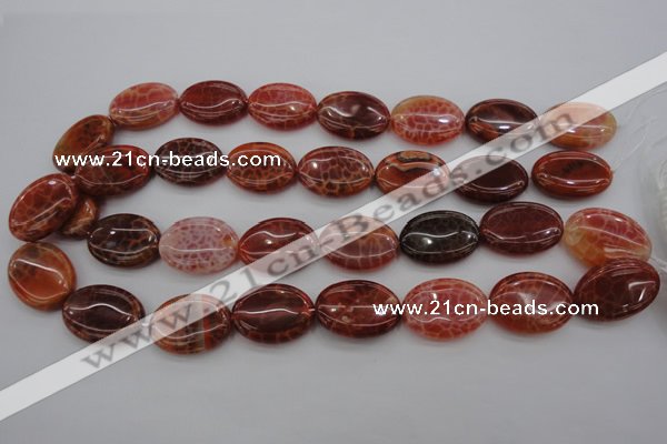 CAG4216 15.5 inches 18*25mm oval natural fire agate beads