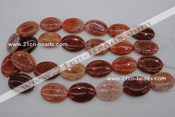 CAG4217 15.5 inches 22*30mm oval natural fire agate beads