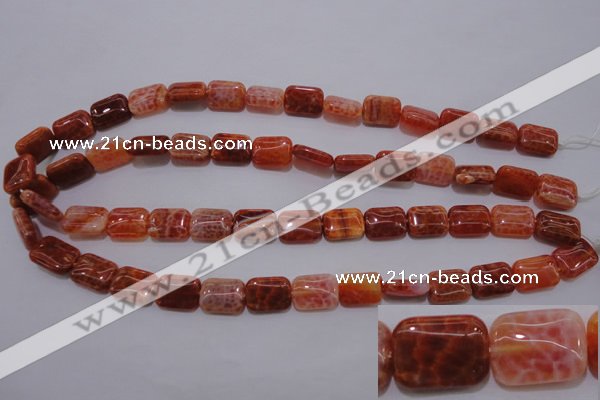 CAG4224 15.5 inches 10*14mm rectangle natural fire agate beads