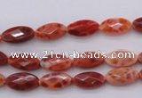 CAG4268 15.5 inches 6*12mm faceted marquise natural fire agate beads