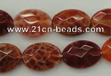 CAG4270 15.5 inches 13*18mm faceted oval natural fire agate beads