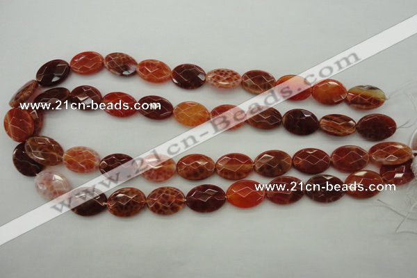 CAG4270 15.5 inches 13*18mm faceted oval natural fire agate beads