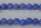 CAG4300 15.5 inches 4mm round dyed blue fire agate beads