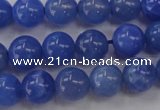 CAG4301 15.5 inches 6mm round dyed blue fire agate beads