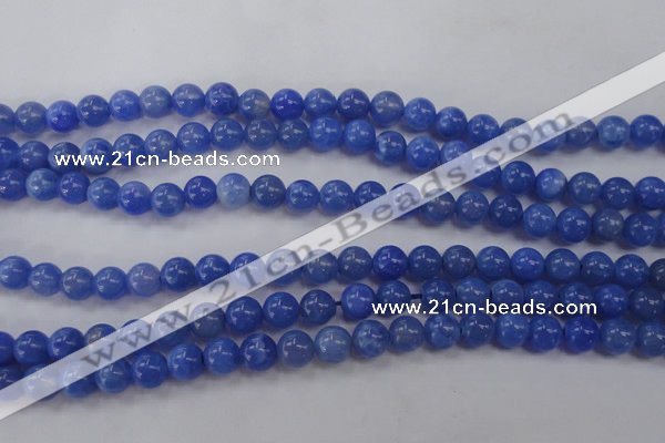 CAG4301 15.5 inches 6mm round dyed blue fire agate beads