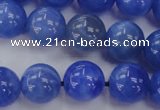 CAG4302 15.5 inches 8mm round dyed blue fire agate beads