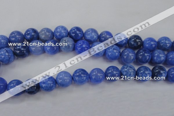 CAG4304 15.5 inches 12mm round dyed blue fire agate beads