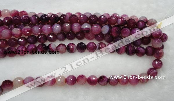 CAG432 15.5 inches 16mm faceted round agate beads Wholesale