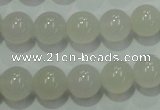 CAG4341 15.5 inches 6mm round white agate beads wholesale