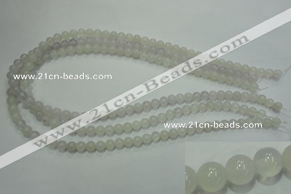 CAG4341 15.5 inches 6mm round white agate beads wholesale