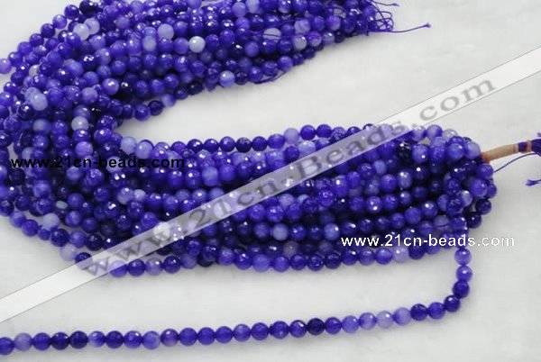 CAG437 5pcs 8mm&10mm&12mm faceted round violet agate beads wholesale