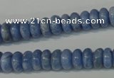 CAG4372 15.5 inches 5*10mm rondelle dyed blue lace agate beads
