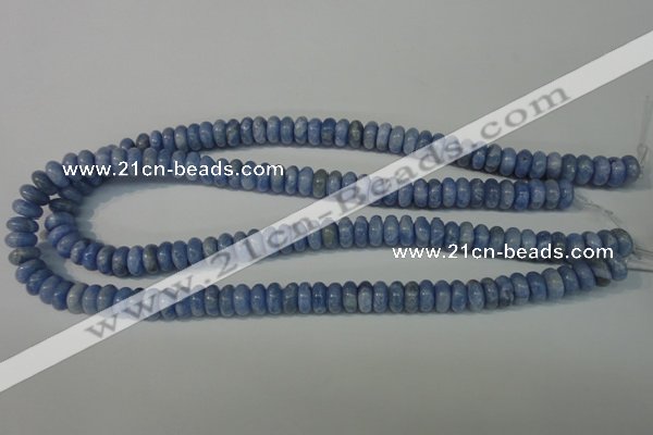 CAG4372 15.5 inches 5*10mm rondelle dyed blue lace agate beads