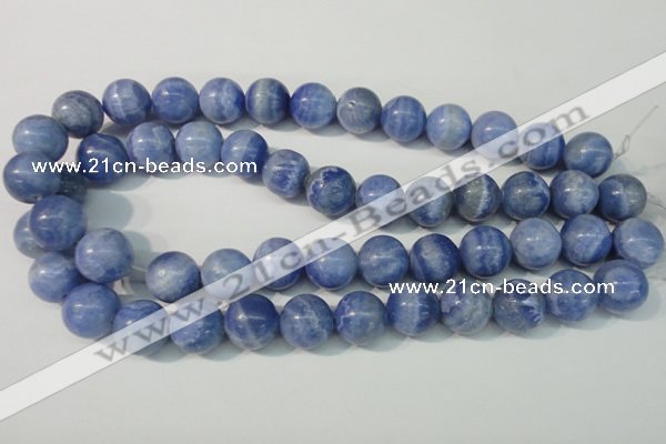 CAG4375 15.5 inches 16mm round dyed blue lace agate beads