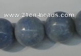 CAG4376 15.5 inches 18mm round dyed blue lace agate beads