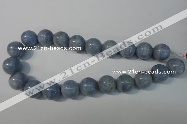 CAG4376 15.5 inches 18mm round dyed blue lace agate beads