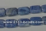 CAG4388 15.5 inches 10*14mm rectangle dyed blue lace agate beads