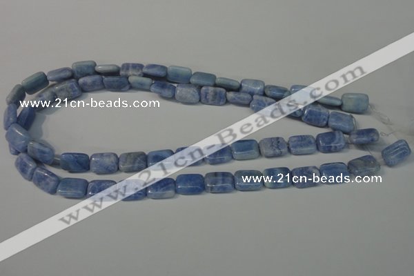 CAG4388 15.5 inches 10*14mm rectangle dyed blue lace agate beads