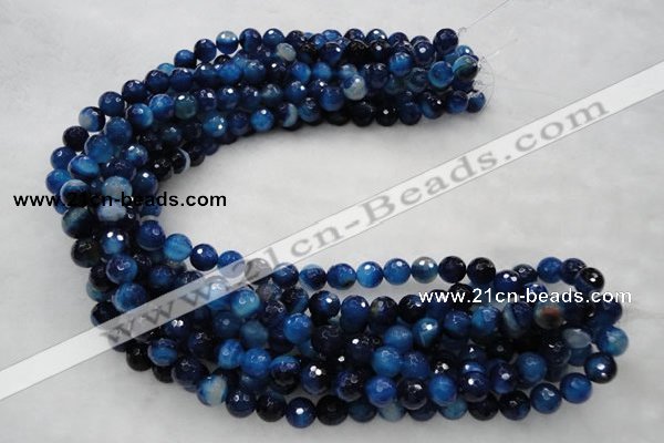 CAG439 15.5 inches 10mm faceted round agate beads wholesale