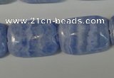 CAG4390 15.5 inches 18*25mm rectangle dyed blue lace agate beads