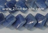 CAG4397 15.5 inches 14*14mm diamond dyed blue lace agate beads