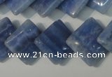 CAG4398 15.5 inches 18*18mm diamond dyed blue lace agate beads