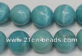CAG4405 15.5 inches 14mm round dyed blue lace agate beads