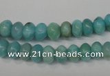 CAG4410 15.5 inches 5*8mm rondelle dyed blue lace agate beads