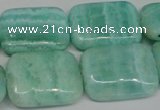 CAG4417 15.5 inches 18*25mm rectangle dyed blue lace agate beads