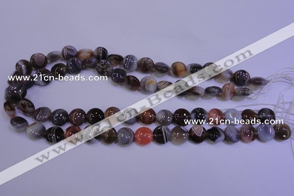 CAG4442 15.5 inches 12mm flat round botswana agate beads wholesale