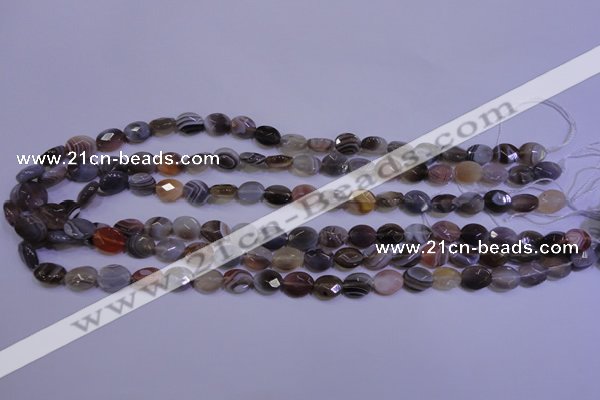 CAG4460 15.5 inches 8*10mm faceted oval botswana agate beads