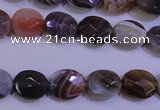 CAG4461 15.5 inches 10*12mm faceted oval botswana agate beads