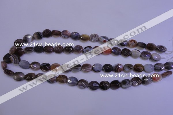 CAG4461 15.5 inches 10*12mm faceted oval botswana agate beads