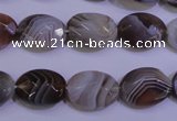 CAG4463 15.5 inches 12*16mm faceted oval botswana agate beads