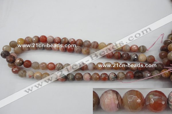 CAG4473 15.5 inches 10mm faceted round pink botswana agate beads