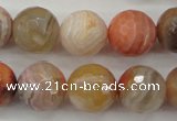 CAG4474 15.5 inches 12mm faceted round pink botswana agate beads