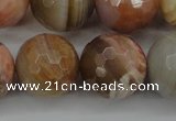 CAG4476 15.5 inches 16mm faceted round pink botswana agate beads