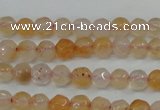 CAG4480 15.5 inches 4mm faceted round fire crackle agate beads