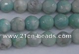 CAG4484 15.5 inches 6mm faceted round agate beads wholesale