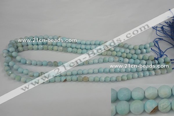 CAG4485 15.5 inches 6mm faceted round agate beads wholesale