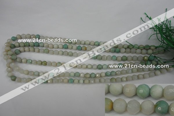 CAG4487 15.5 inches 6mm faceted round agate beads wholesale