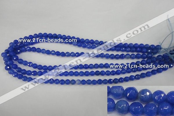 CAG4488 15.5 inches 6mm faceted round agate beads wholesale