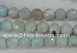 CAG4493 15.5 inches 8mm faceted round fire crackle agate beads