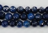 CAG4494 15.5 inches 8mm faceted round fire crackle agate beads