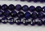 CAG4495 15.5 inches 8mm faceted round fire crackle agate beads