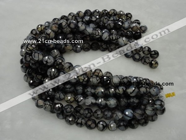 CAG450 15.5 inches 10mm faceted round agate beads Wholesale